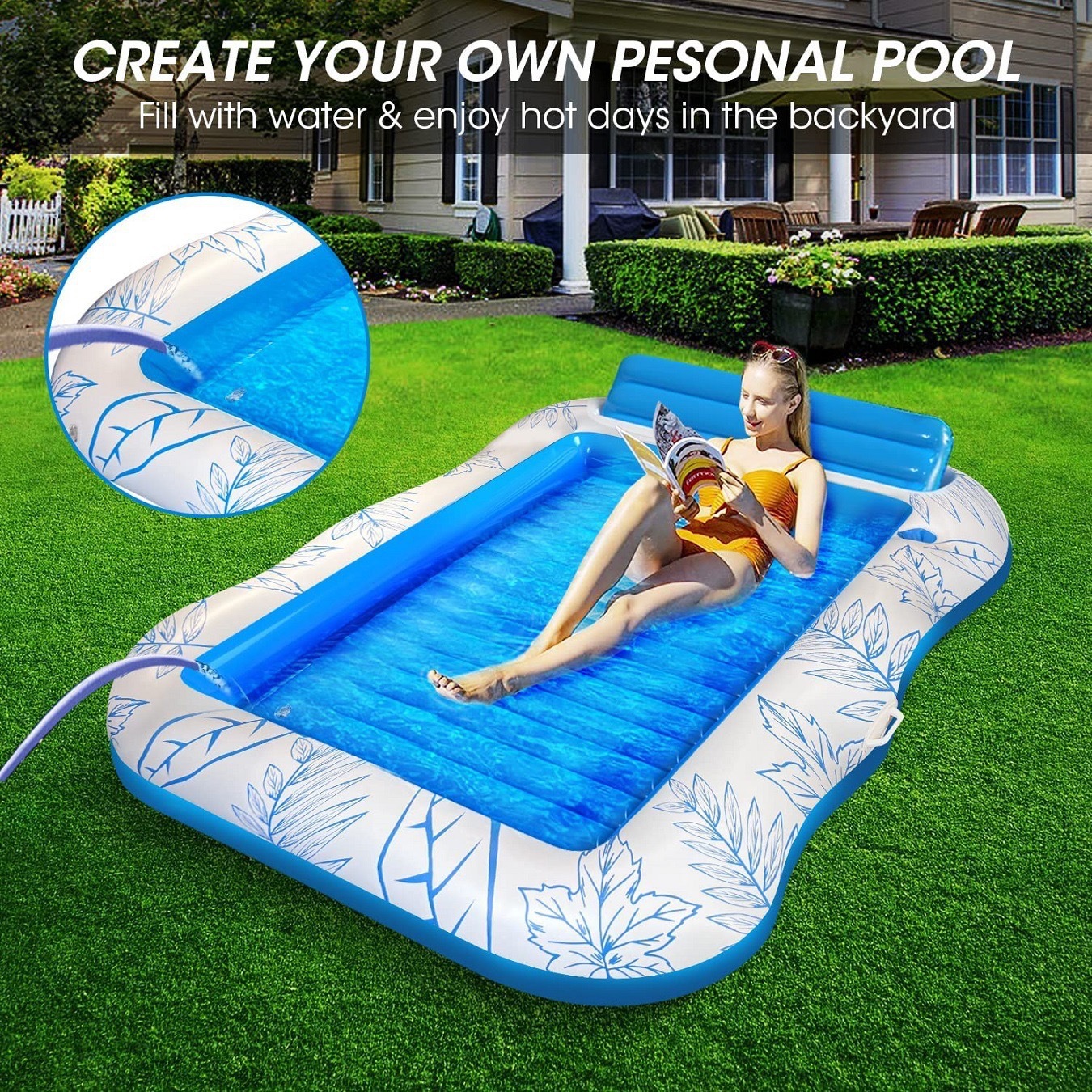 Inflatable Tanning Pool Float LW-FT077 - Image 2